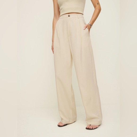 Reformation Pants - 🎀 REFORMATION Mason high rise linen trouser pants 0P